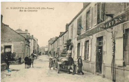 SAINT SULPICE LES FEUILLES : " Rue Du Commerce "  Rare ***** Avec Animation Vieille Voiture Devant Hôtel Des Voyageurs - Saint Sulpice Les Feuilles