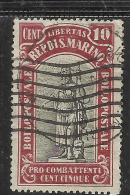 SAN MARINO 1918 PRO COMBATTENTI CENT.10 + 5 TIMBRATA USED - Used Stamps