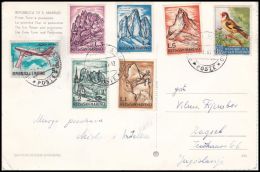San Marino 1964, Card To Zagreb - Storia Postale