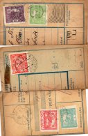 Czechoslovakia Hradcany & Postage Due On Parcel Cut 3pc Cencels Lot #610 - Lettres & Documents
