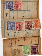 Czechoslovakia Hradcany & Postage Due On Parcel Cut 3pc Cencels Lot #628 - Cartas & Documentos