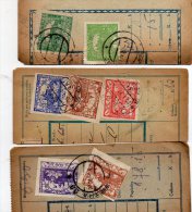 Czechoslovakia Hradcany & Postage Due On Parcel Cut 3pc Cencels Lot #634 - Cartas & Documentos
