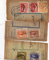 Czechoslovakia Hradcany & Postage Due On Parcel Cut 3pc Cencels Lot #640 - Lettres & Documents