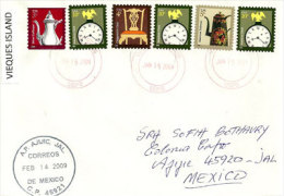 Letter Of  Vieques Island , East Of Puerto-Rico (Caraïbes) , Posted To Mexico - Eilanden