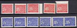 Böhmen Und Mähren 1939/40 Mi Portomarken 1-3; 5; 7; 9-14 **/* [010713VI] @ - Ongebruikt