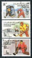 MAURITANIA 1980 - Giochi Olimpici Invernali "Lake Placid 1980" - 3 Val. Obliterati (perfetti) Come Da Scansione - Hiver 1980: Lake Placid