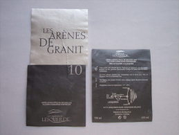 Etiquette Vin : LES ARENES DE GRANIT Côtes Du Roussillon - LESQUERDE (66) + Contre-étiquette - Languedoc-Roussillon