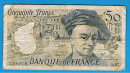 FRANCIA - FRANCE = 50 Francs 1984  P-152 M. Quentin De La Tour - 50 F 1976-1992 ''quentin De La Tour''