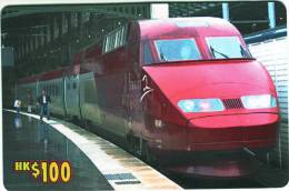 **Télécarte Prépayée à Code De CHINE "Trains"  Neuve Et LUXE Hk$100 Utilisée  Qualité TTB  **** N° Lot:9005212 - Hongkong