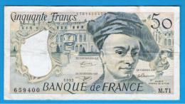 FRANCIA - FRANCE = 50 Francs 1992  P-152 M. Quentin De La Tour - 50 F 1976-1992 ''Quentin De La Tour''