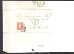 ESPAGNE 1856  4 C  Obl. S/Lettre Entiére Pour Jijon En Bleu/Madrid - Briefe U. Dokumente
