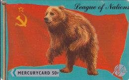 Mercury, MER094, League Of Nations, Russian Bear, Flag, 2 Scans.   20MERA - [ 4] Mercury Communications & Paytelco
