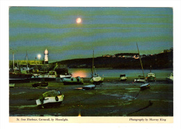 Royaume Uni: St. Ives Harbour, Cornwall, By Moonlight, Phare (13-2042) - St.Ives