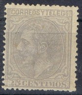 Sello 25 Cts Alfonso XII 1879,  Num 204 * - Nuovi