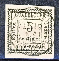 Guadeloupe Tasse 1884 N. 6 C. 5 Bianco USATO - Segnatasse