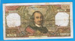 FRANCIA - FRANCE = 100 Francs 1973  P-149  Serie S - 100 F 1964-1979 ''Corneille''