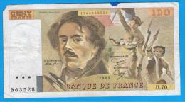 FRANCIA - FRANCE = 100 Francs 1984  P-154 - 100 F 1978-1995 ''Delacroix''