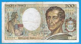 FRANCIA - FRANCE = 200 Francs 1982  P-155 - 200 F 1981-1994 ''Montesquieu''