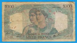 FRANCIA - FRANCE = 1000 Francs 1946  P-130 Minerve Et Hercule - 1 000 F 1945-1950 ''Minerve Et Hercule''