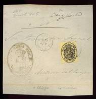 Spanien Spain 1864 Oficial Stamp Cover Front With Seal - Briefe U. Dokumente