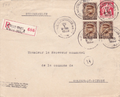 339+341 Op Brief Aangetekend Met Stempel ST-GILLES (BRUXELLES) 2 - 1932 Ceres Und Mercure