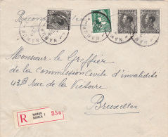 340+401 Op Brief Aangetekend Met Stempel NAMUR 1 - 1932 Ceres E Mercurio