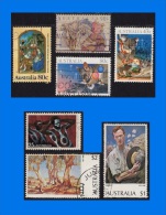 AU 0001-0001, Collection Of 7 CTO Stamps In Art & Christmas - Verzamelingen