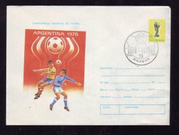 WORLD FOOTBALL CHAMPIONSHIP  - ARGENTINE 1978 ,(6X) COVERS STATIONERY, ROMANIA - 1978 – Argentine