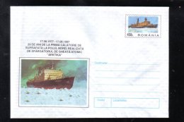 20 YEARS FROM THE FIRST SURFACE TRIP TO THE NORTH POLE OF THE "ARTIKA" ATOMIC SHIP, COVER  STATIONARY, ROMANIA - Atomo