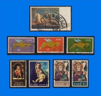 IE 0001-0001, Collection Of 8 Used Stamps In Different Themes - Collections, Lots & Séries