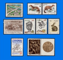 PL 0001-0001, Collection Of 9 Mint & Used Stamps In Different Themes - Collections