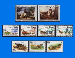 CU 0001-0001, Collection Of 9 CTO Stamps In Different Themes - Collections, Lots & Series