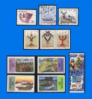 SE 0001-0001, Collection Of 12 Used Stamps In Different Themes - Sammlungen