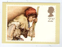 Cp , Représentation De Timbre , Christmas (Shepherd And Lamb) Designed By Yvonne Gilbert , First Day Of Issue 1984 - Stamps (pictures)