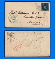 GB 1841- 0011, 2d Blue Imperf  Wmk SC SG14 Cover Oxford-Halifax (2 Scans) - Lettres & Documents