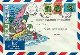 1983  Lettre Avion Pour La France  Timbres De Service 14, 19 Et 28  Oblitéré: Poindimié - Storia Postale