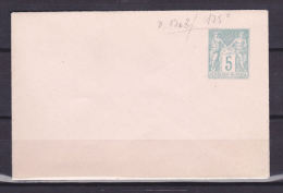 )FRANCE ENVELOPPE PRIVEE T.S.C N° D17a 2  Sans Indication De Date Format 112x73mm Gris Papier Minc  Tres Beau Cote 175 € - Enveloppes Types Et TSC (avant 1995)