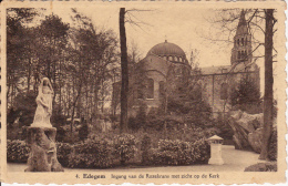 Edegem.  -  1937  -  Ingang Van De Rozenkrans Met Zicht Op De Kerk - Edegem