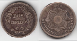 **** PEROU - PERU - 2 CENTAVOS 1864 **** EN ACHAT IMMEDIAT - Pérou