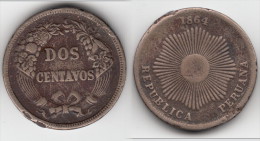 **** PEROU - PERU - 2 CENTAVOS 1864 **** EN ACHAT IMMEDIAT - Perú