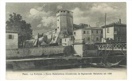 CARTOLINA -   FANO - LA FORTEZZA O ROCCA MELATESTIANA    - VIAGGIATA NEL 1912 - Fano