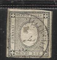 OFFERTA ITALIA ITALY ASI ANTICHI STATI: 1861  REGNO SARDEGNA KINDOM PER STAMPATI 2 CENT. GRIGIO NERO ANNULLATO USED - Sardinia