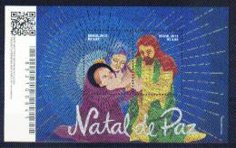 Brasil 2012 ** BF Navidad. Vitral: San José, María Y El Niño. - Hojas Bloque