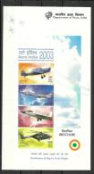 INDIA, 2003, Aero India 2003, Bangalore Centenary Year Of Man´s First Flight, , Folder, Brochure - Covers & Documents