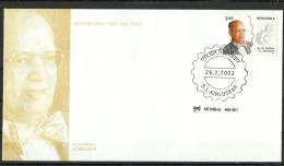 INDIA, 2003,  FDC, Birth Centenary Of  Shantanu L Kirloskar, (Industrialist),  First Day Mumbai Cancelled - Storia Postale