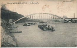 CHAMPAGNE SUR SEINE - La Passerelle (péniches) - Champagne Sur Seine