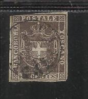 ANTICHI STATI ASI : TOSCANA 1860 GOVERNO PROVVISORIO CENTESIMI 10 BRUNO ANNULLATO USED - Tuscany
