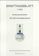 ALEMANIA DOCUMENTO PRIMER DIA BERLIN CENTENARIO IMPERENTA NACIONAL - Sonstige & Ohne Zuordnung