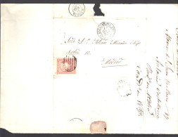 ESPAGNE 1857  4 C  Obl. S/Lettre Entiére Pour Alcazares De San Juan  /Madrid - Briefe U. Dokumente