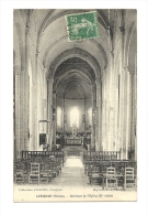 Cp, 86, Lusignan, Intérieur De L'Eglise, Voyagée 1914 - Lusignan